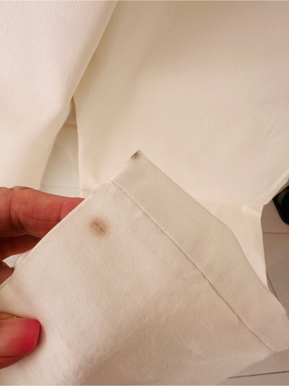 Maeve Naomi High-Waist White Wide-Leg Linen Blend Pants - Picture 8 of 12